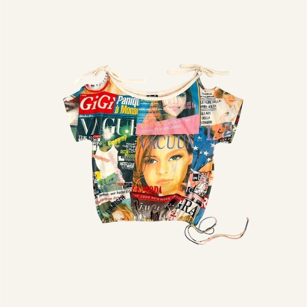 D&G Dolce Gabbana 2002 magazine print collage graphic vintage y2k rare runway